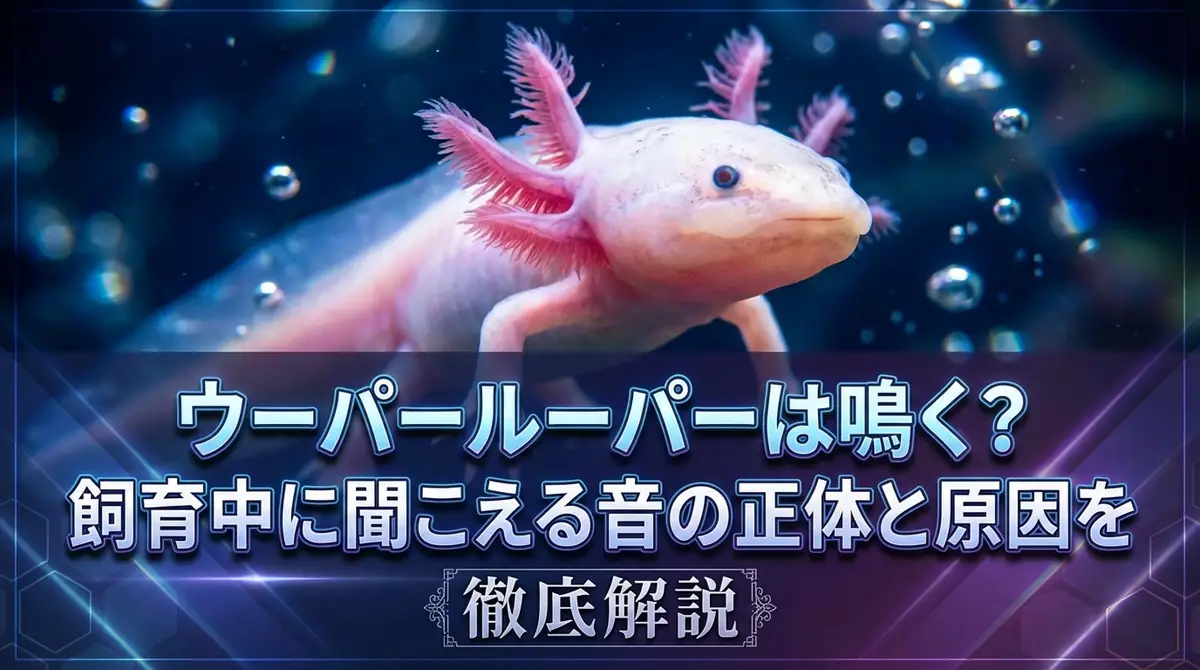 ウーパールーパーは鳴く?飼育中に聞こえる音の正体と原因を徹底解説