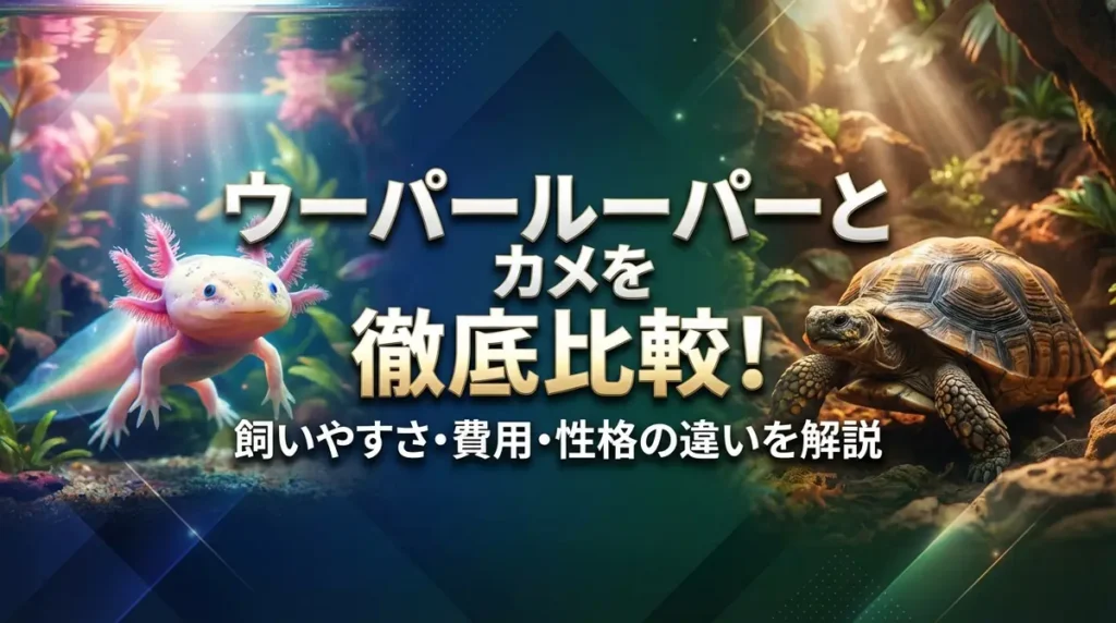 ウーパールーパーとカメを徹底比較！飼いやすさ・費用・性格の違いを解説