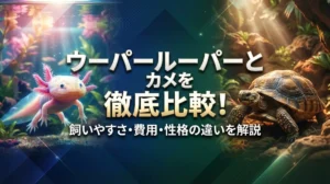 ウーパールーパーとカメを徹底比較！飼いやすさ・費用・性格の違いを解説