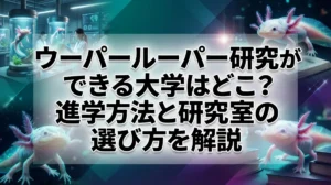 ウーパールーパー研究ができる大学はどこ？進学方法と研究室の選び方を解説