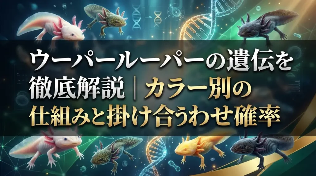 ウーパールーパーの遺伝を徹底解説｜カラー別の仕組みと掛け合わせ確率
