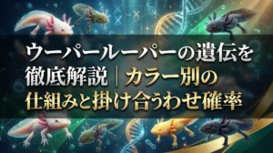 ウーパールーパーの遺伝を徹底解説｜カラー別の仕組みと掛け合わせ確率